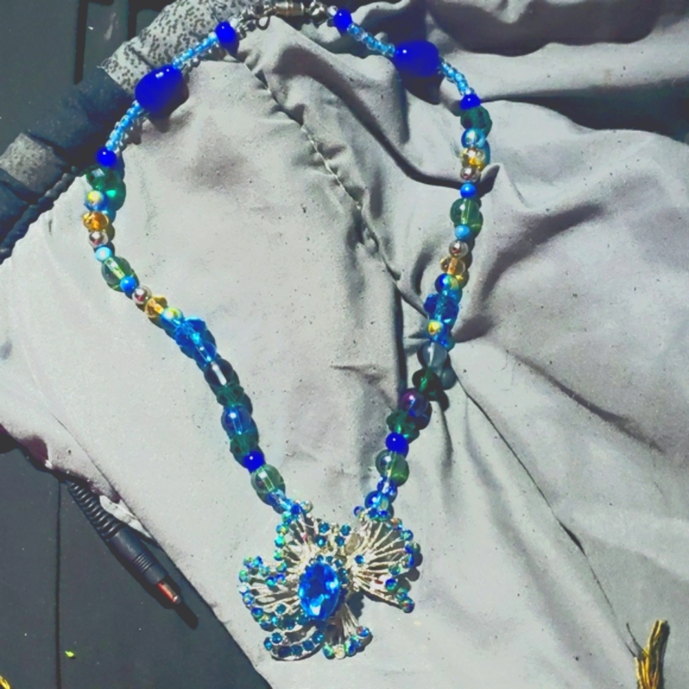 Blue Crystal necklace